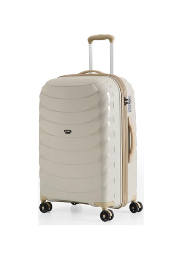 Ççs 5263 Polipropilen Orta Boy Valiz Beyaz-bej