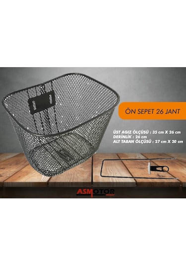 Ön  Sepet Kalın Telli - Bisiklet (24 Ve 26  Jant Bisiklet Uyumlu)