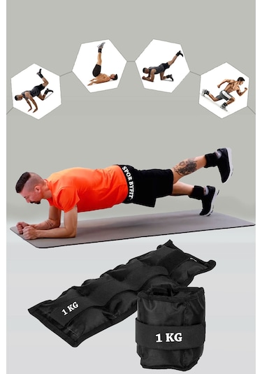 1 Kg Siyah Deluxe Comfort El Ayak Ağırlığı Siyah