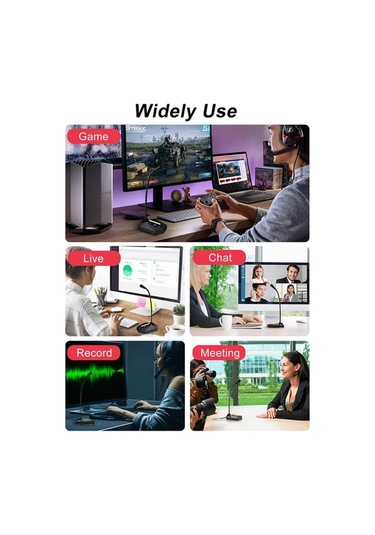 Profesyonel Usb Masa Mikrofonu - 360 Derece Yönlendirme, Rgb Led Aydınlatmalı, Oyun Ve Kayıt İçin
