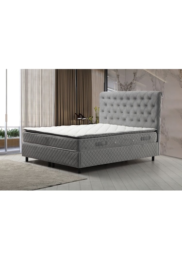 140x200 Sonata Baza+başlık+vassi Pedli Yatak Gri