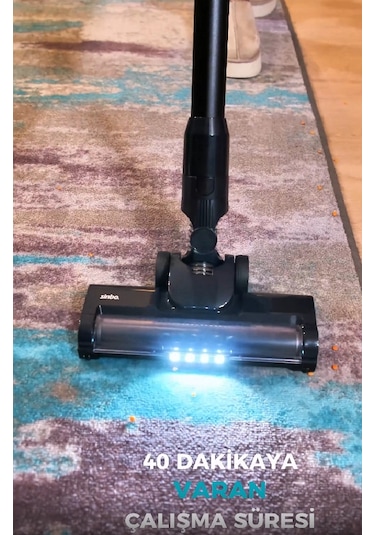 Sinbo SVC-8623 Evcil Hayvan Bakım Setli Kablosuz Dikey LED Aydınlatmalı Şarjlı Süpürge