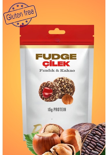 Fudge Fındık Kaplı Çilekli & Bademli Meyve Topları 110gr X3 Adet