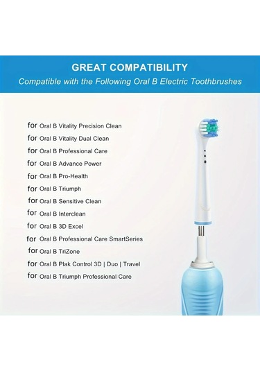 Yuqing 4 Adet Yedek Diş Fırçası Kafaları Oral-b Braun İle Uyumlu