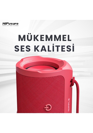 HiFuture Ripple BT5.3 IPX7 30W TWS Su Geçirmez Stereo Hoparlör Mavi