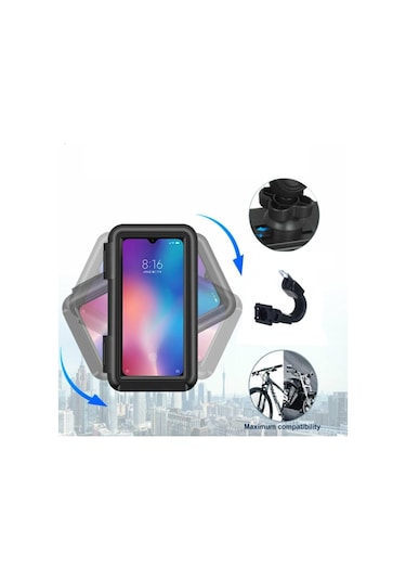 Powertec Motosiklet Ayna Bağlantılı Telefon Tutucu
