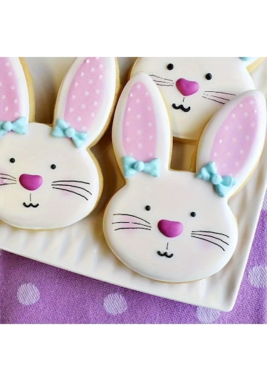 Paskalya Kurabiye Kalıbı Tavşan Kalıbı Çizgi Film Buharda Pişirilmiş Çörek Kesme Kalıbı Kek Pişirme Malzemeleri Gümüş