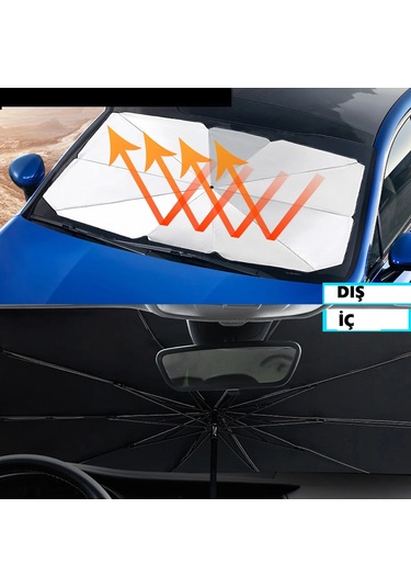 Periboia Katlanabilir Araç Ön Camı Güneş Koruyucu Gölge Şemsiye A