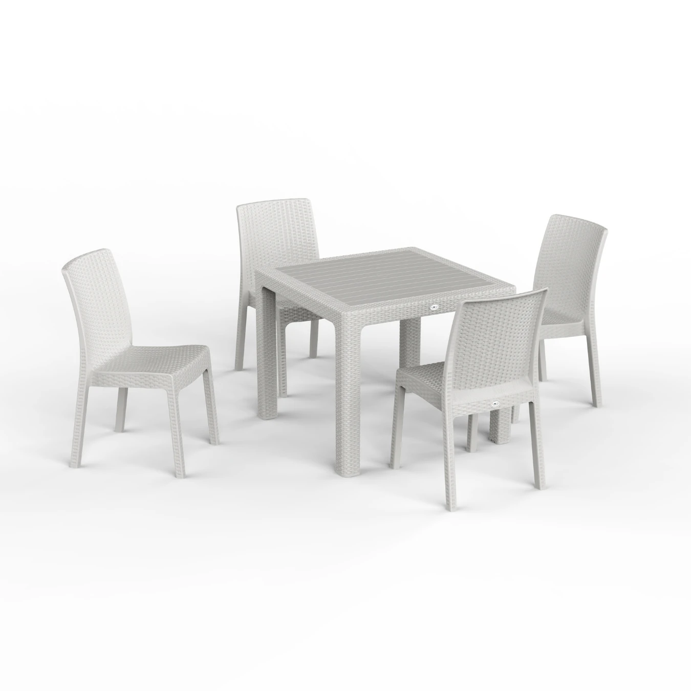 Regnum 90x90 Balkon Masa Takımı Beyaz