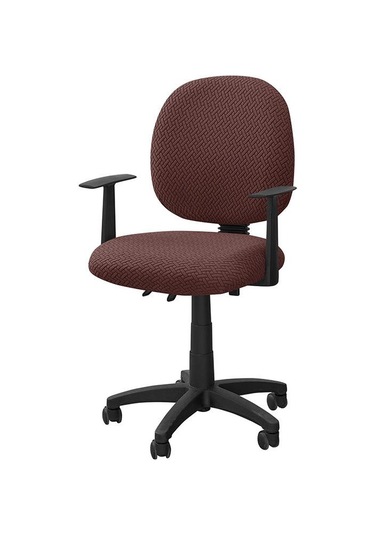 1 Set Ofis Koltuğu Kılıfları Elastikoyun Koltuğu Kılıfları Kaldırılabilir Çıkarılabilir Bilgisayar Koltuğu Kılıfı Döner Koyu Kahve