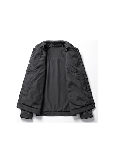 İş Yakası Tasarımına Sahip, Şık Ve Çok Yönlü, Slim Fit Erkek Ceketi. Mavi