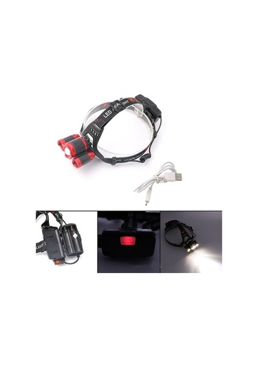 Novahub Süper Parlak 3 T6 Led El Feneri, 2x18650 Pil, Usb/ac Şarj, Kamp/avcılık İçin, Çok Renkli Option E Çok Renkli