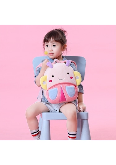 Suofeng Küçük Çocuklar İçin Mor Baykuş Desenli Plüş Sırt Çantası - 3-5 Yaş Okul Çantası, Erkek-kız Çocuklar, Hafif Ve Konforlu Pembe