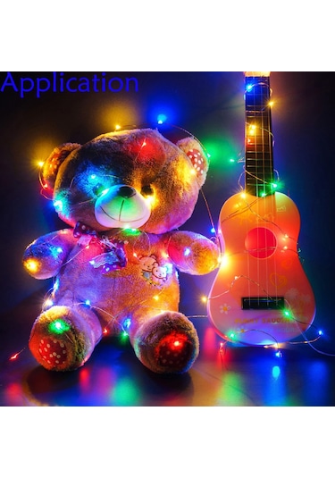 Rgb 5 Metre Süsleme Ledi Pilli Led Işık Dekoratif Renkli Led RGB