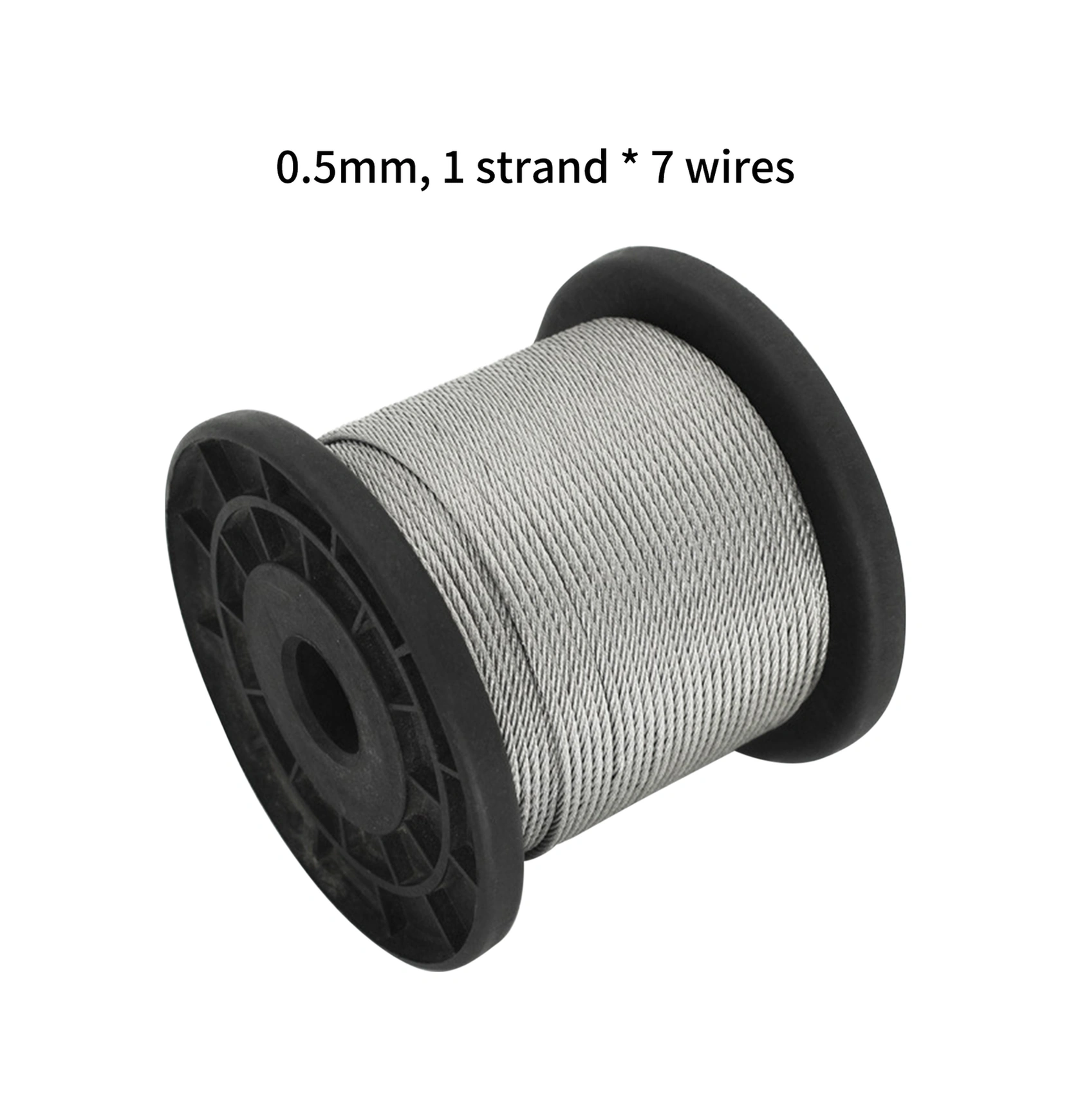 Youtek 304 Paslanmaz Çelik Halat, 0.5mm 1 7 100m, 30 Alüminyum Bağlayıcı İle, Dayanıklı, Korozyona Dayanıklı, Çekme Gücü Yüksek, Çamaşır Kurutma Ve Asma İçin Siyah