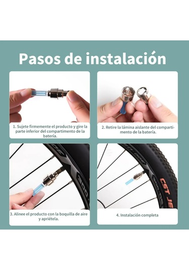 Xindoker 12 Adet Led Jant Işığı 3 Mavi-3 Yeşil-3 Sarı-3 Kırmızı Bisiklet Motosiklet Araç İçin Hareketle Aydınlanır Gece Görünürlüğü Artırır Abss材质