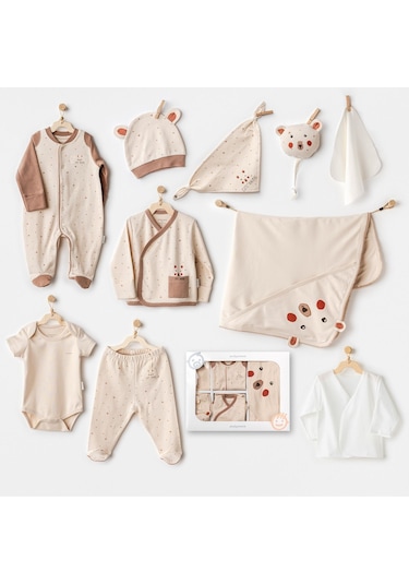 Andywawa Adventurous Bear 10'lu Hastane Çıkış Seti Ac25021 Bej