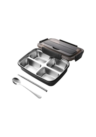 Youtek 304 Paslanmaz Çelik 3 Bölmeli Termoslu Yemek Kutusu - Öğrencilik Ve Ofis Kullanıma Uygun, Leakproof, Taşınabilir Pembe Diğer