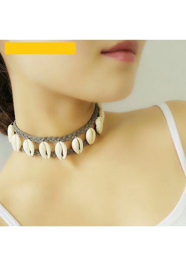 Yengeç Choker  Kolye Beyaz