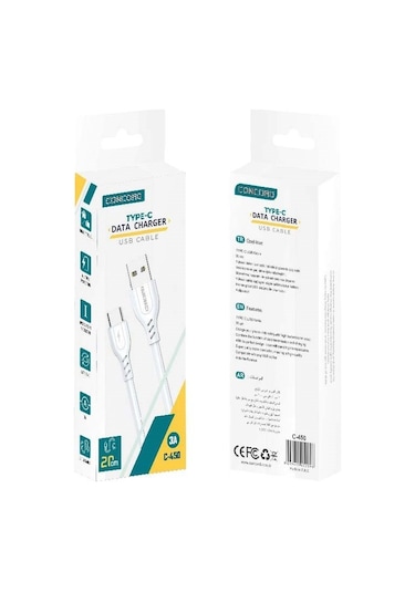 Concord C451 20 Cm 2a Usb -lightning Powerbank Kablo