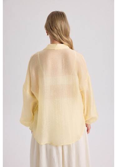 Mai Collection Mai Studios Co. Lyra Oversize Sarı Gömlek sarı