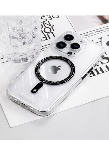 Rock Space İphone Uyumlu 15 Kılıf Magsafe Inshare Serisi Buzlu Şeffaf