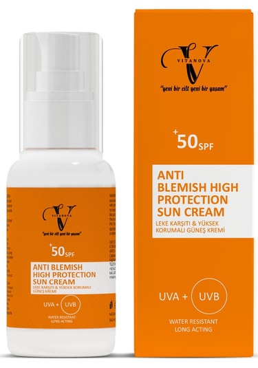 Vitanova Leke Karşıtı Yüksek Koruyucu Güneş Kremi SPF50+ 50 ML﻿