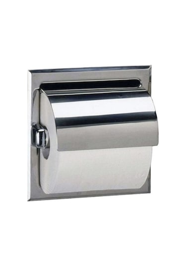Tuvalet Kağıtlık, Ankastre - Parlak Paslanmaz Çelik Gri