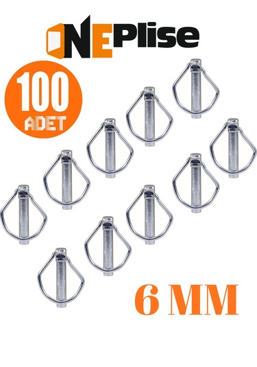 6 Mm Traktör Pimi Yaylı Pim Kaliteli Çelik 100 Adet