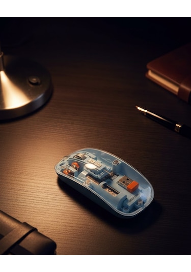 800 1600 Dpı Ayarlanabilir Mavi Kablosuz Mouse Pilli Standart