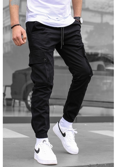 Madmext Madmext Siyah Kargo Cep Jogger Pantolon 5647-siyah Siyah
