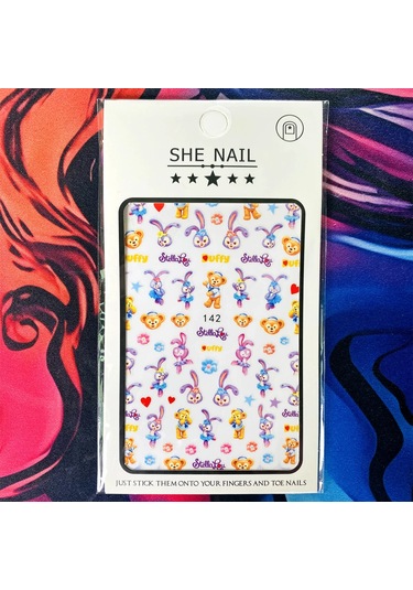 Lilo Ve Stitch Tırnak Çıkartmalar Anime Etiket Tırnak Sanat Süslemeleri Karikatür Animasyon Tırnaklar Üzerinde Basın Çivi Aksesuarları Manikür İçin Transparent