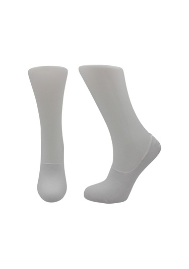 Kadın Babet Çok Renkli Çorap Pamuklu Görünmez Kaydırmaz Topuk Silikonlu 6'lı Paket Pirinç Örgü Çok Renkli