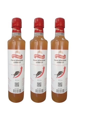 Perinthos Neşe Natural Doğal Ginseng Sirkesi 500 Ml X 3 Adet