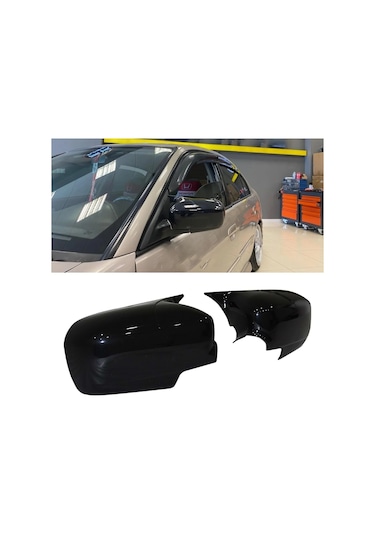 Honda Civic Vtec 2 Batman Yarasa Ayna Kapağı Parlak Siyah Abs 2002 2003 2004 2005