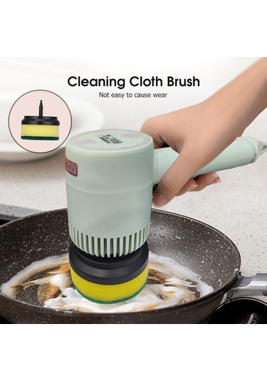 İflashdeal Elektrikli Temizleme Fırçası Ev Temizleme Fırçası Elektrikli Kablosuz Temizleme Fırçası El Temizleme Fırçası Mutfak Banyo İçin Çok Fonksiyonlu Temizleme Fırçası