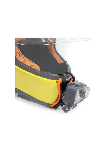 Prepare Aksiyon Kamera Ve Telefon Tutucu Set Kask İçin Alt Çene Bağlantı Aparatı Turuncu