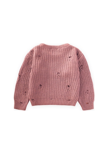 Selanik Triko Kazak 2-8 Yaş Gül Kurusu Gül Kurusu