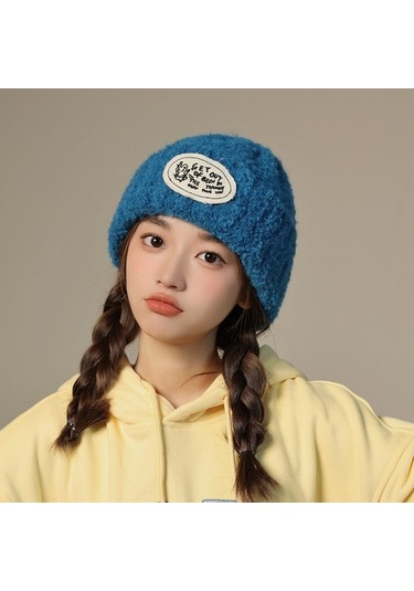 Mektup Yama Kadın Rüzgar Geçirmez Sıcak Şapka Z61quw Siyah