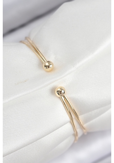 Pirinç Zirkon Taşlı Fiyonk Ve Yonca Model Gold Renk Kadın Bileklik Çok Renkli