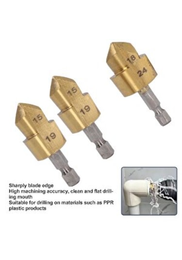 Pvc Pprc Boru Tamir Delme Genişletme Onarımı İçin 3lü Havşa Seti