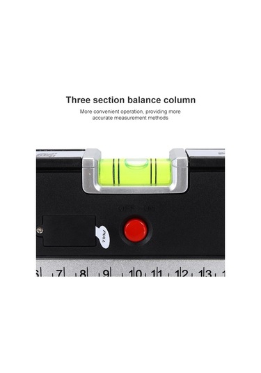 Butuglobal Pro 4 Mezuralı Lazer Seviyesi / Led Işıklı Seviye Kabarcıkları, Lv-04 Siyah