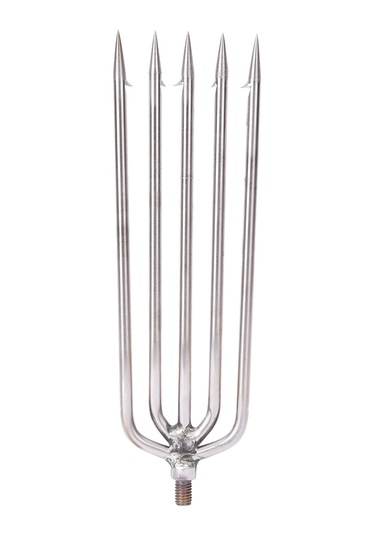 Geeroyoo Stainless Steel Balık Mızrağı 5 Tırnaklı Dönmeci Uçlu 8mm Vida İle Evrensel Uyumlu Av Aleti