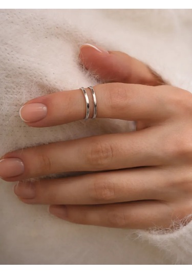 Zoloto Russkih Parmak Eklemi İçin Gümüş 925 Yüzük 18707632 Gri