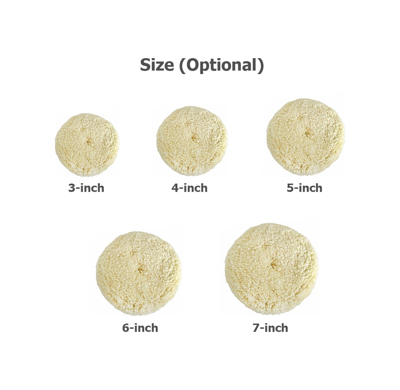 Folinda 2 Adet 3 İnç Kuru Pamuk-koyun Bir Yüzlü Aparatlı Cila Diski - Araç Bakımı Ve Cila Uygulaması İçin