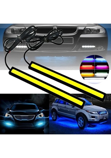 2pcs-ice Blue-2pcs Evrensel Gündüz Farları 17cm 6000k Led Şerit Araba Cob Drl Otomatik Su Geçirmez Lamba Araba I