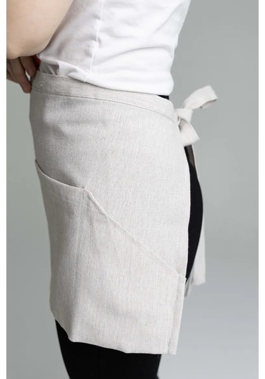 Leohome Belden Geçmeli Cepli Garson Önlüğü 423508299 Bej