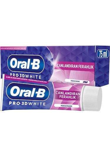 Oral-B Pro 3D White Canlandıran Ferahlık Diş Macunu 75 ML