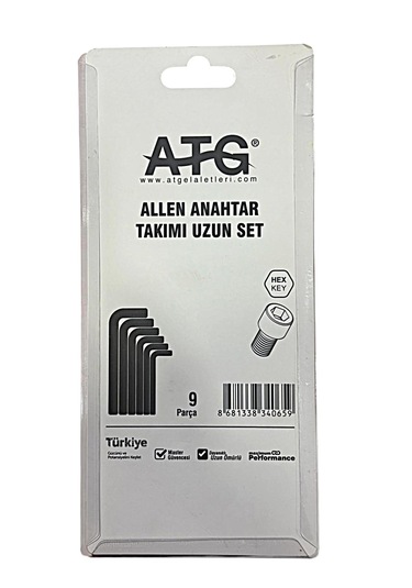 9 Parça Uzun Boy Alyan Anahtar Seti