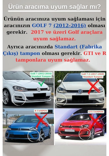 Golf 7 Sis Çerçevesi Parlak Siyah